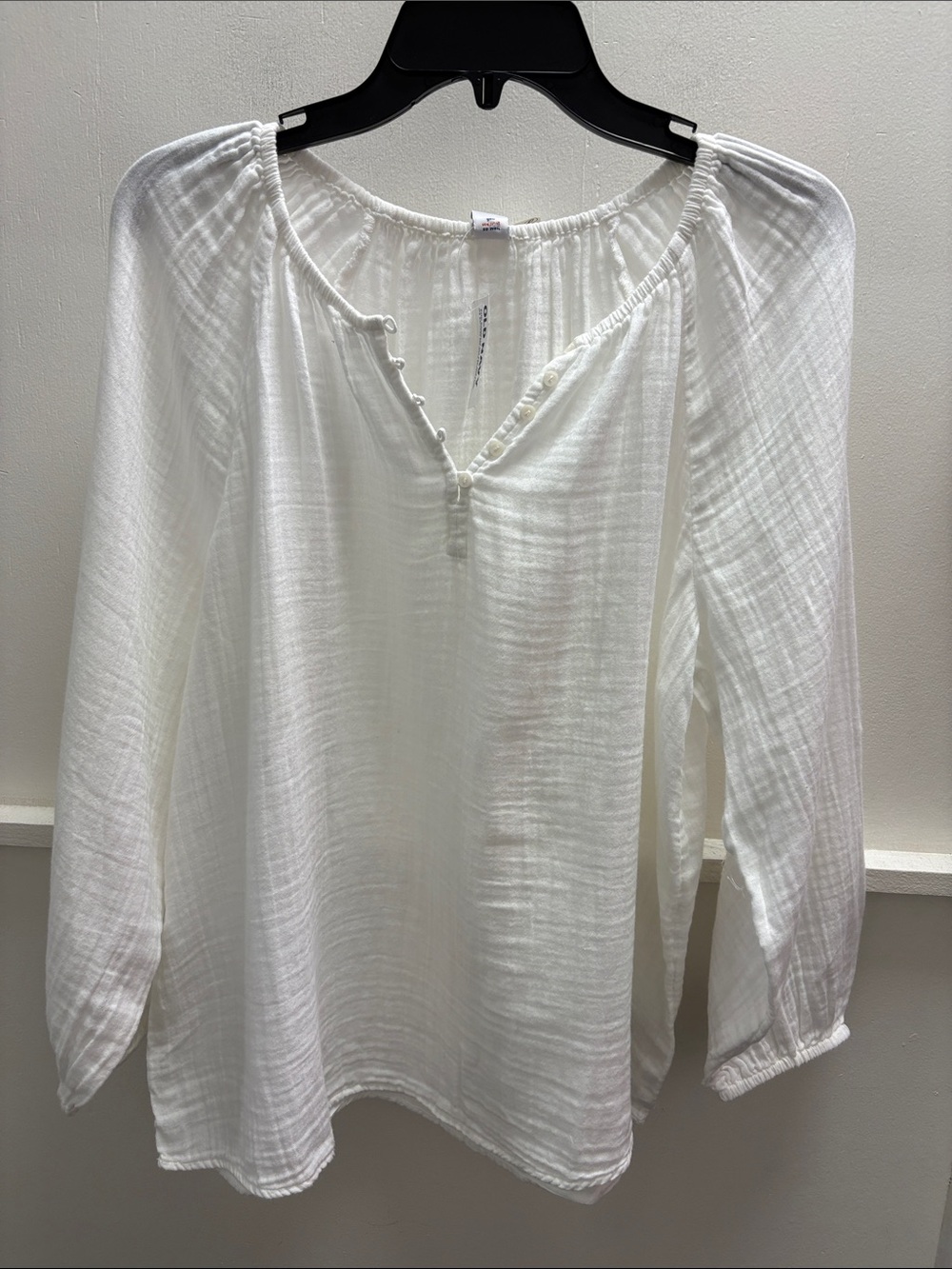 Old Navy White Gauze Peasant Tunic Top